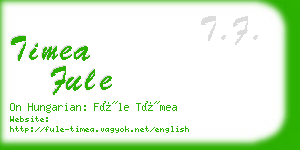 timea fule business card